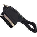 3.5 mm Erkek/scart Kablo 1.2 Metre Scart To 3.5mm Uzun Uydu Alicisi Av Kablo - 1 GB - Acı Kahverengi - Option-1
