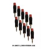 3.5 Mm Stereo Çivi Jak Lehim Tipi Fiş Kulaklık Aux Bilgisayar Ses Kablosu Giriş Tamir Jakı 10 Adet