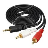 3.5 Mm Stereo Erkek To 2x Rca Erkek Audio Ses Kablosu 1.5m