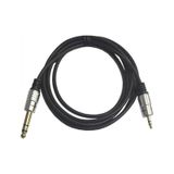 3.5 Mm Stereo Erkek To 6.3mm Stereo Jak Stereo Alüminyum Gövdeli Ses Kablo