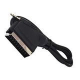 3.5 Mm Stereo Erkek/scart Kablo 1.2 Metre Scart To 3.5mm Uzun Jack Uydu Alicisi Av Kablo Siyah