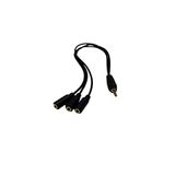 3.5 Mm Stereo Kulaklık + Hoparlör Çoklayıcı Kablo 1 Erkek 3 Dişi