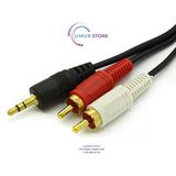 3.5 Mm Stereo To 2 Rca Aux Tos Ses Kulaklık Kablosu 1.5 Metre