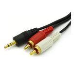 3.5 Mm Stereo To 2 Rca Aux Tos Ses Kulaklik Kablosu