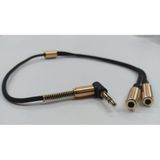 3.5 Mm Trs Stereo Kulaklık Çoklayıcı 90 Derece Kablo - Sarı