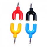 3.5 Mm Trs Stereo Kulaklik Coklayici "U" Tip Aparat - Siyah