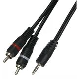 3.5Mm Jack To 2 Rca Ses Kablosu - Aux - Amfi Hoparlör Ses Sistemi Bağlantı Kablosu 1.8 Metre