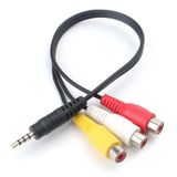 3.5mm Mini Stereo 3RCA Audio F Çevirici Kablo