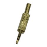 3.5mm Stereo Erkek Jak Altın Kaplama Metal Kasa Ses Kablosu Tamir Konnektörü Kulaklık Aux Uç Gold