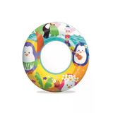 3-6 Yaş 51 cm Çocuk Deniz Simit Yüzme Simidi Havuz Can Simidi Penguen Desenli Tekerlek