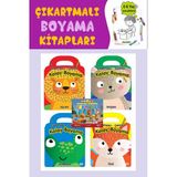 3-6 Yaş Çıkartmalı-Çantalı Kolay Boyama Seti (4 Kitap)