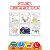 3 - 6 Yaş Okul Öncesi Cıvıl Cıvıl Eğitim Seti - Çıkartmalı Etkinlik Kitabı