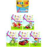 3-6 Yaş Zevkli Boyama Kitapları 5 Li +bic Kids Xl12 Li Keçeli Boya Jumbo