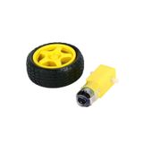 3-6V Redüktörlü Arduino Uyumlu Dc Sarı Motor Ve Tekerlek