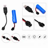 3.7 Volt 500 Mah Şarj Edilebilir Şarjlı Pil ve Şarj Kablosu Seti - Kumandalı Araba Ve Şarjlı Oyuncaklarla Uyumlu Batarya ve Şarj Kablosu
