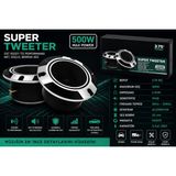 3.75 Inç Super Tweeter 500W Oto Tiz Hoparlör 4 Ohm Alüminyum Diyafram Yüksek Ses Güçlü Tweeter