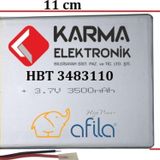 3.7V 3500mah Tablet Bataryası HDT 3483110 (11 cm)
