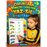 3-9 Yaş Çocuklara Yönleri Öğreten Yaz-Sil Kitabı