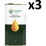 3 Adet 1 Litre Yeni Hasat 2025-2026 Natural Sızma Zeytinyağı - 3 lt