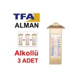 3 ADET 10.3015.03 Plastik Max-Min Alkollü Termometre