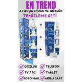 3 Adet 250 Ml + 2 Adet 50 Ml Ekran - Gözlük Temizlik Seti - Laptop, Tablet, Bilgisayar, Gözlük, Led, Ekran, Televizyon, Cep Telefonu, Kamera