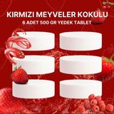 3 Adet 2X500 gr Nem Alıcı Rutubet ve Küf Önleyici Yedek Tablet Kırmızı Meyve - Beyaz - 10,5