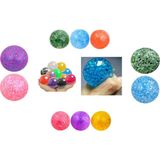 3 Adet 3 Renk Squishy Ball Esnek Simli Oyun Hamuru Topu El Hareket Kuvvet Oyuncak Şaka Malzeme
