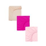 3 Adet 40 x 80 + 10 cm Anne Yanı Lastikli Penye Kumaş Bebek Çarşafı