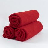 3 Adet 50 x 90 cm Mikrofiber El Yüz Kuaför Berber Spor Havlusu Leke ve Saç Boyası Tutmayan - Bordo