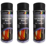 3 Adet 690 C Isıya Dayanıklı Siyah Boya 400 Ml. Made In Germany