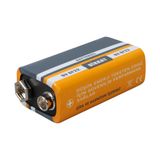3 ADET 9 Volt Pil - 9V Oyuncak Araba Drone Kumanda Pili -9Volt Çift Başlı Kare Pil (3)