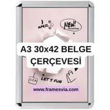 3 Adet - A3 Display Belge Çerçeve - 30X42 Aç Kapa Ofis İşyeri Kurum Sertifika Poster Diploma Afiş Reklam Sergi Çerçevesi (3, 30X42)