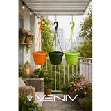 3 Adet Askılı Dekoratif Saksı - Askılar Dahil- 18 Cm X 12 Cm