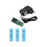 3 Adet Aspilsan Li-Ion Pil, 3s 20A Bms. ve 12 Volt 1 Amper Adaptör