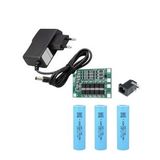 3 Adet Aspilsan Li-ion Pil, 3s 40a Bms, 12.6 Volt 2 Amper Adaptör Ve 5,5x2,5 Dişi Soket