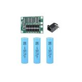 3 Adet Aspilsan Li-Ion Pil, 3s 40A Bms ve 5,5x2,5 Dişi Soket