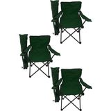 3 Adet Çantalı Katlanır Kamp Sandalyesi Rejisör Katlanabilir Piknik Plaj Sandalyesi Haki - 6456 Ecorce Tube Marron - Polyester