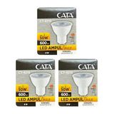 (3 Adet) Cata 8W (50W) 3000K (Sarı Işık) Gu10 Duylu Led Spot Ampul