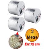 3 Adet Çatı Izolasyon (72 mm x 2 Mt) Su Sızdırmazlık Yalıtım Çamur Boru Sakız Tamir Bant Bandı. - Şeffaf