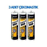 3 Adet Çekomastik 666 500 Gr Beyaz Mastik Beyaz