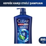 3 Adet Clear Men Cool Sport Menthol Kepeğe Karşı Etkili Ekstra Büyük Boy Şampuan 895 Ml