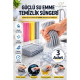 3 Adet Çok Amaçlı Nemli Silgi Sünger Sihirli Temizlik Süngeri Toz Emici Sihirli Sünger FL-0008