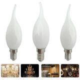 3 Adet Çok Kaliteli E14 Duy 5 Watt, 6400 Kelvin Beyaz Işık LED Ampul, Avize, Şamdan Ampulü Mum Ampul - 1 - 10 W - Soğuk Beyaz