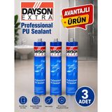 *3 Adet* Dayson Beyaz Mastik Ekstra Güçlü Yapıştırıcı 280 ml Üstün Yapışma ve Izolasyon Sağlar