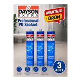 *3 Adet* Dayson Siyah Mastik Ekstra Güçlü Yapıştırıcı 280 ml Üstün Yapışma ve Izolasyon Sağlar