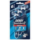 3 Adet Derby Samurai Platinum 2 Bıçaklı 6 Lı Blister