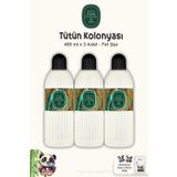 3 Adet Eyüp Sabri Tuncer Tütün Kolonyası Pet Şişe 400 ml ve%100 Pamuk ROSIE