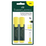 3 Adet Faber Castell 2'Li Fosforlu Kalem (2 Sarı)