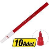 3 Adet Faber-Castell 45 Keçeli Kalem Kırmızı 10'Lu Paket