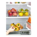 3 Adet Freez Seffaf Buzdolabi & Dolap Ici Duzenleyici Organizer